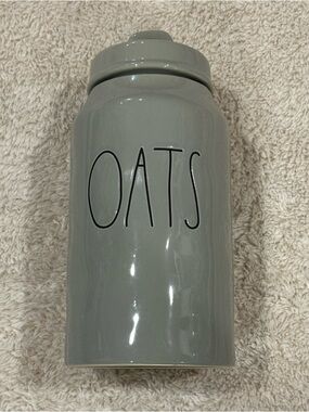 NWT rae dunn grey oats canister